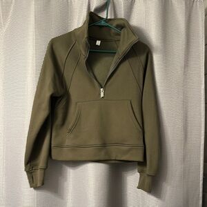 Olive Green Half-Zip Pullover
